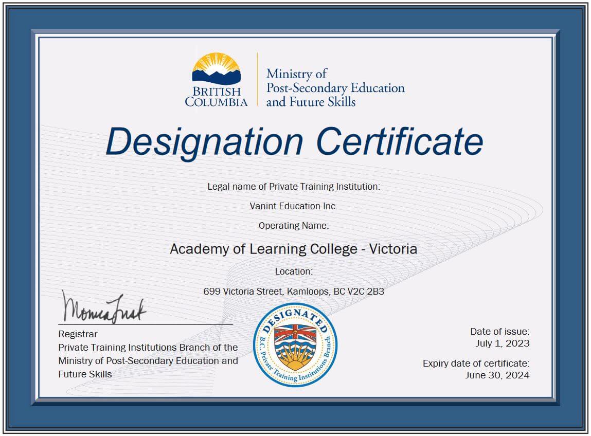 Kamloops BC Career Training Designated